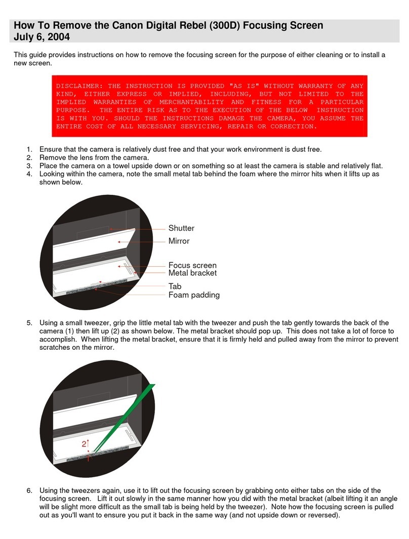 Canon Digital REBEL 300D Operator's manual