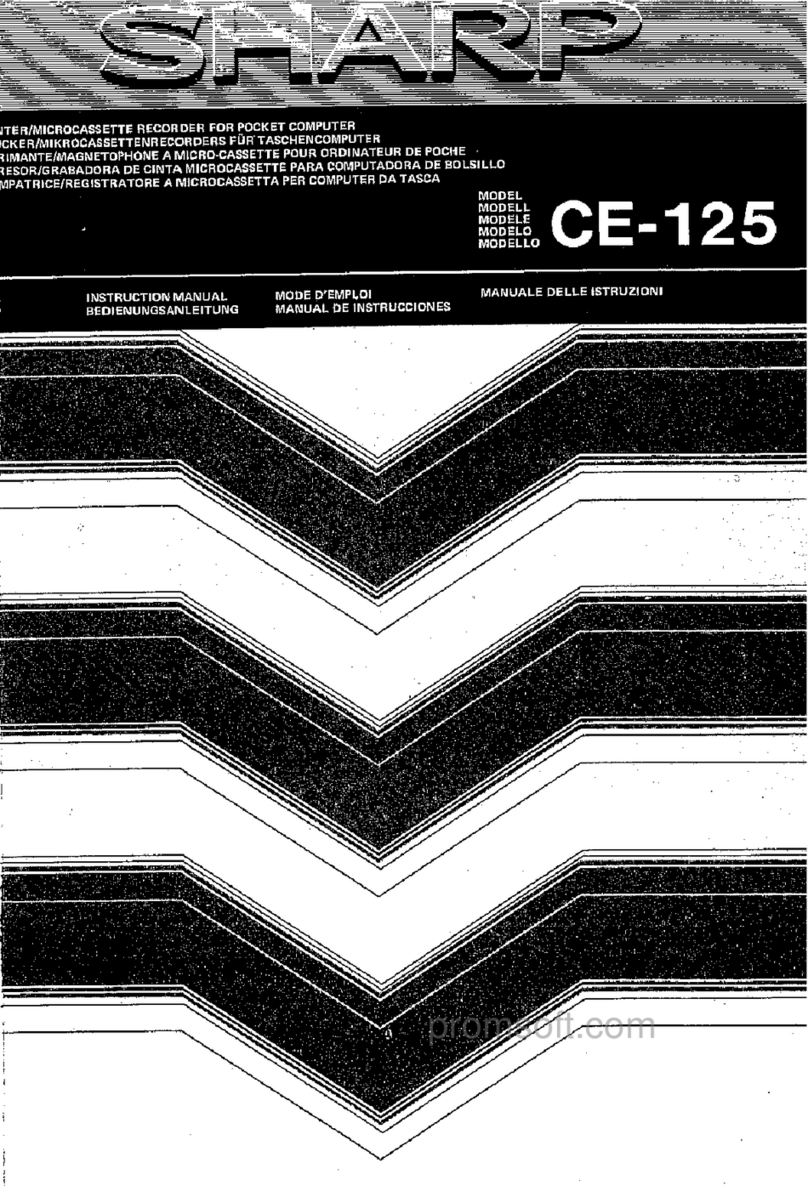 Sharp CE-125 User manual
