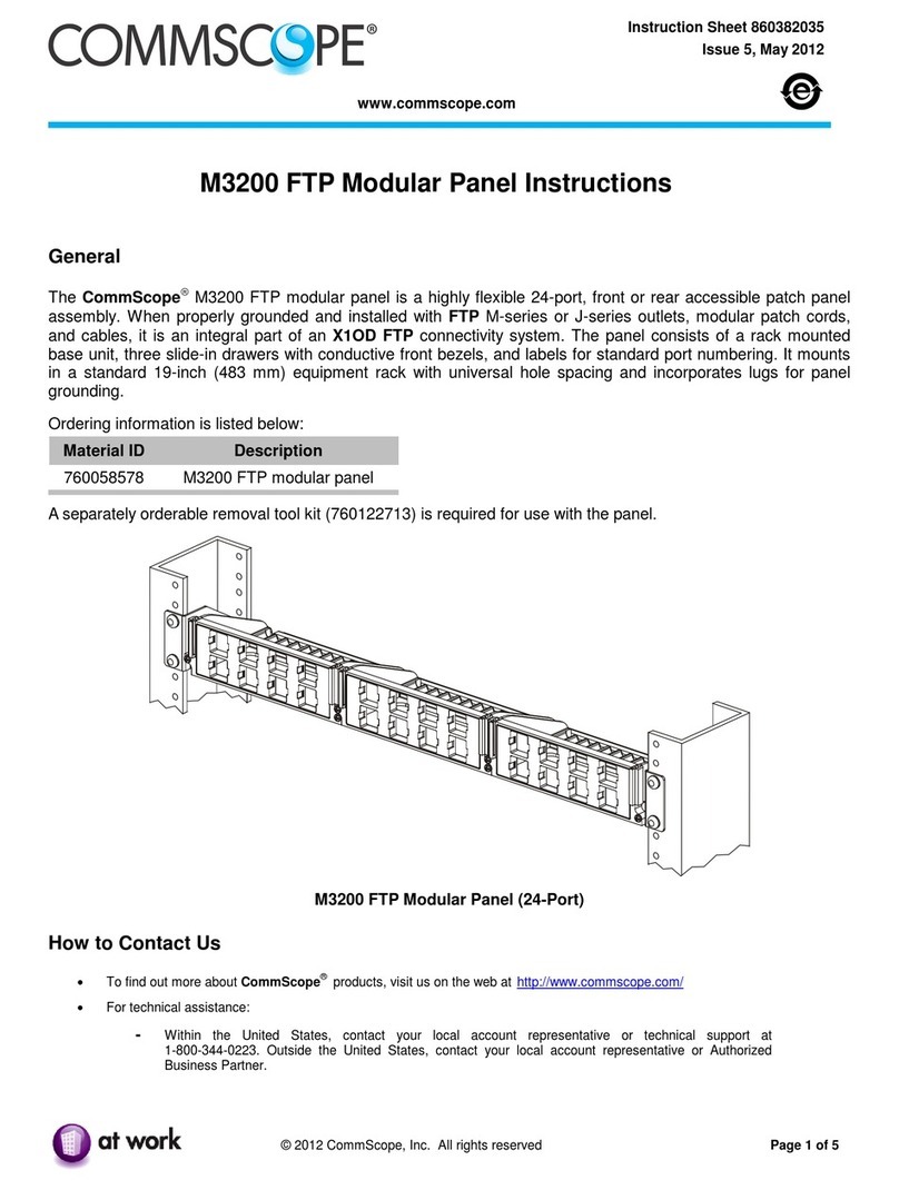 CommScope M3200 instruction sheet