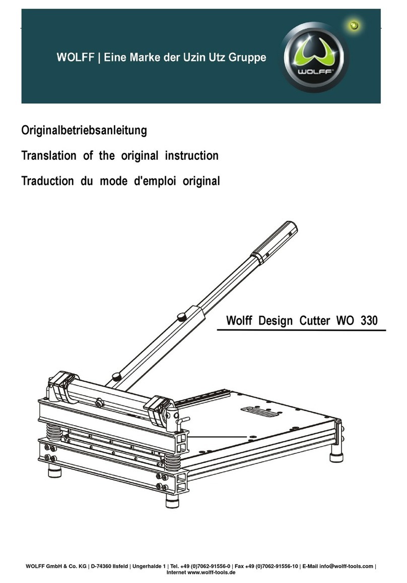 WOLFF WO 330 Translation of the original instruction
