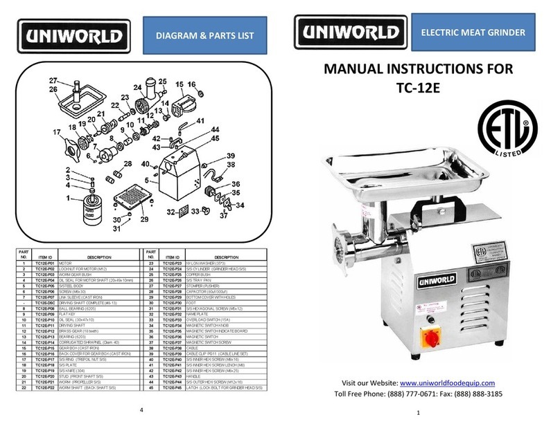 Uniworld TC-12E Simple manual