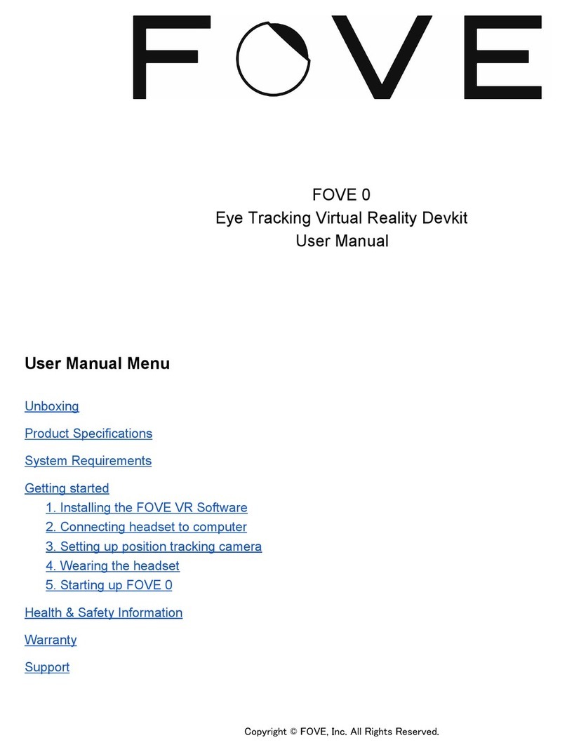 FOVE Eye Tracking Virtual Reality Devkit user manual