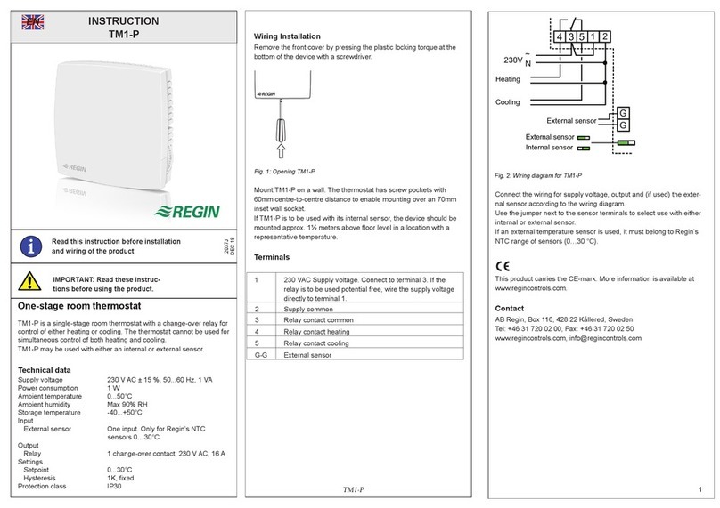Regin TM1-P User manual