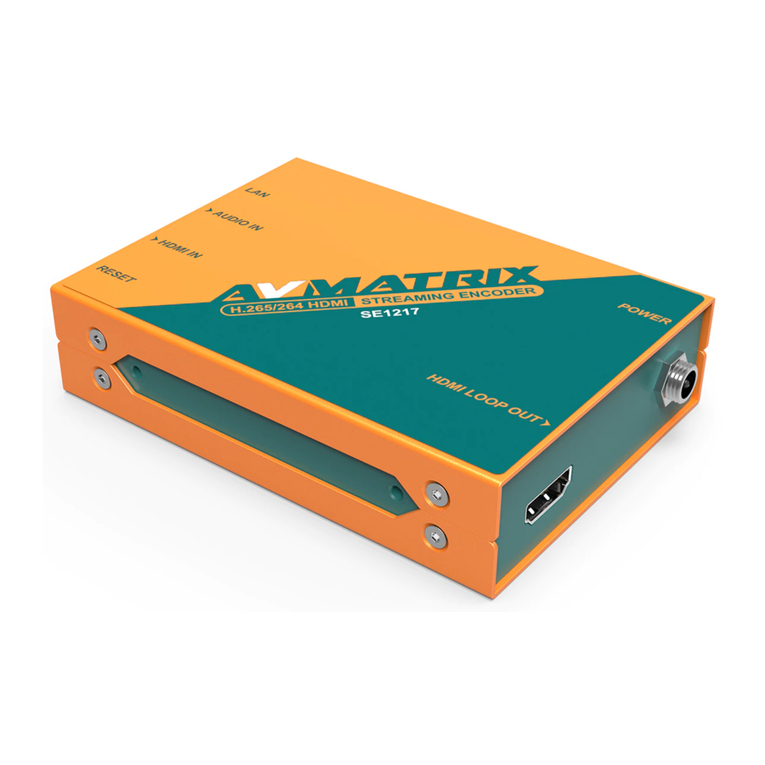AVMATRIX SE1217 H.265 user manual