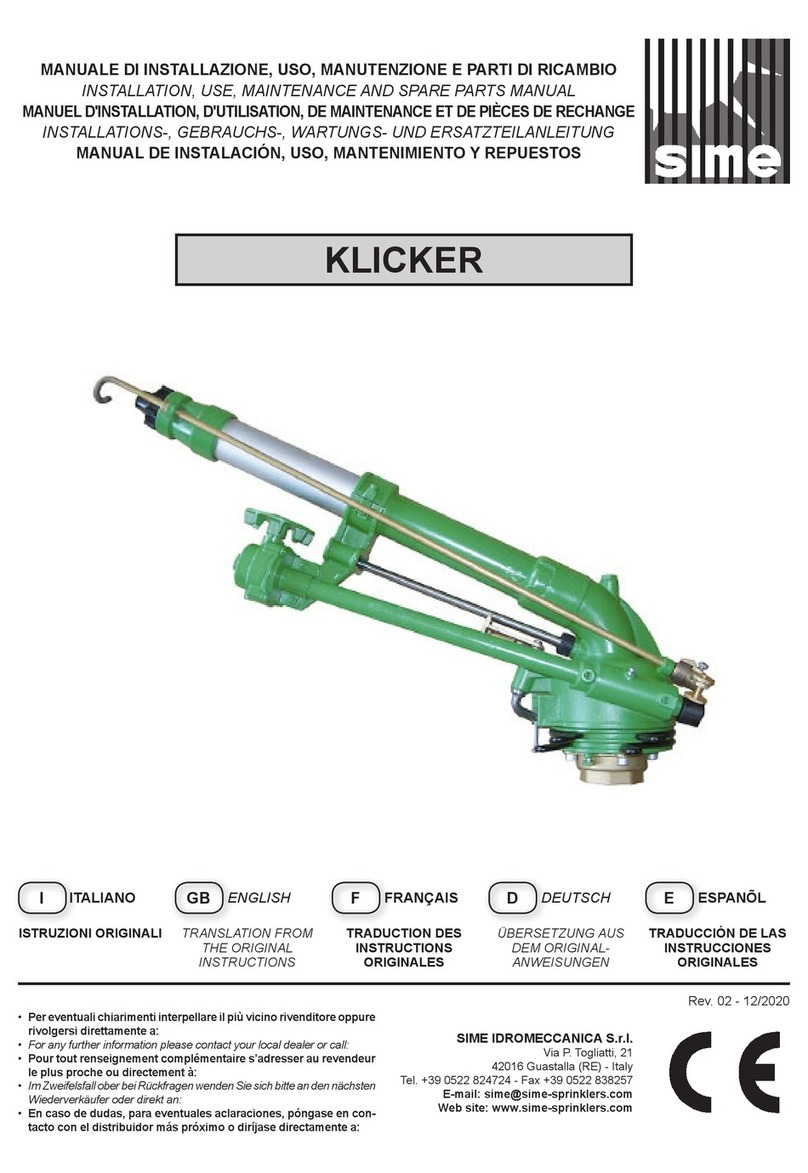 Sime KLICKER Operating and installation instructions