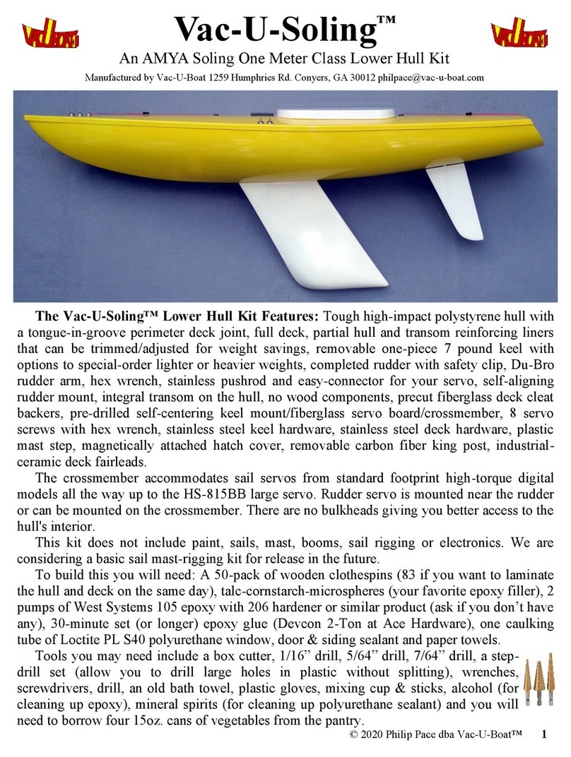 Vac-U-Boat Vac-U-Soling Lower Hull Kit instructions