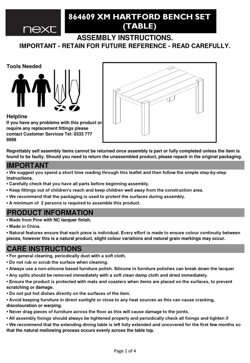 Next 864609 Assembly instructions