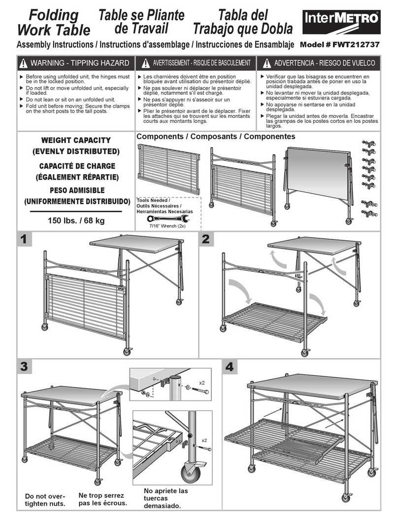 InterMetro Ind. FWT212737 Assembly instructions InterMetro Ind. FWT212737 Assembly instructions