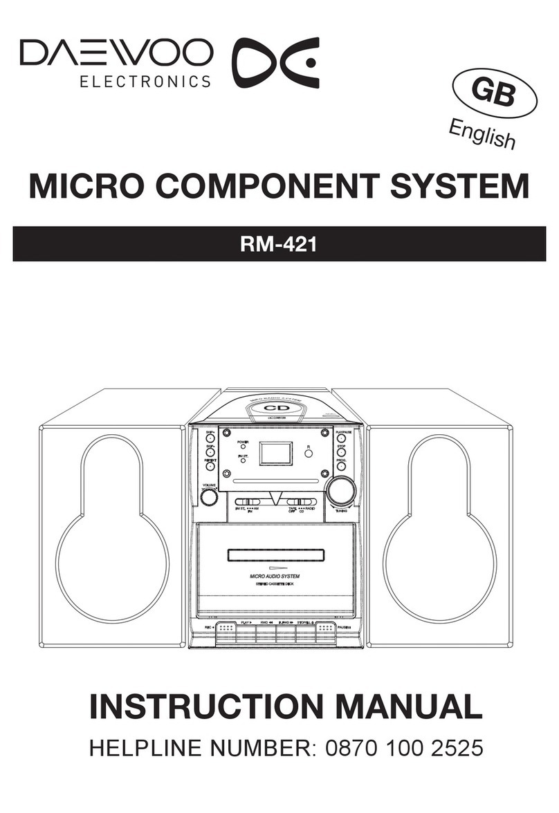DAEWOO ELECTRONICS RM-421 instruction manual