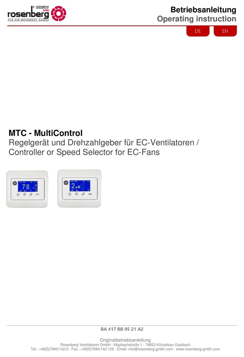 Rosenberg MTC H55-00077 Operating	 instruction