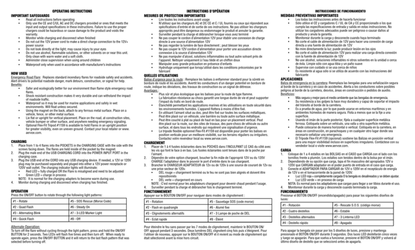 Aervoe #11600 operating instructions