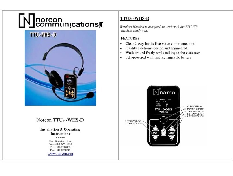 Norcon Communications TTU-WHS-D Manual