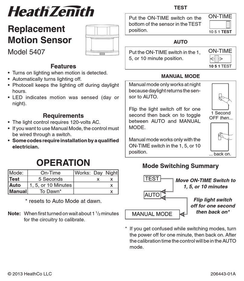 HealthCo HeathZenith 5407 quick start guide