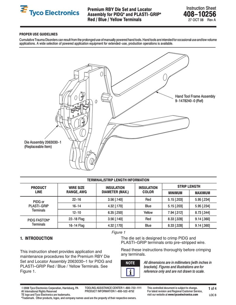 Tyco Electronics PIDG Series instruction sheet