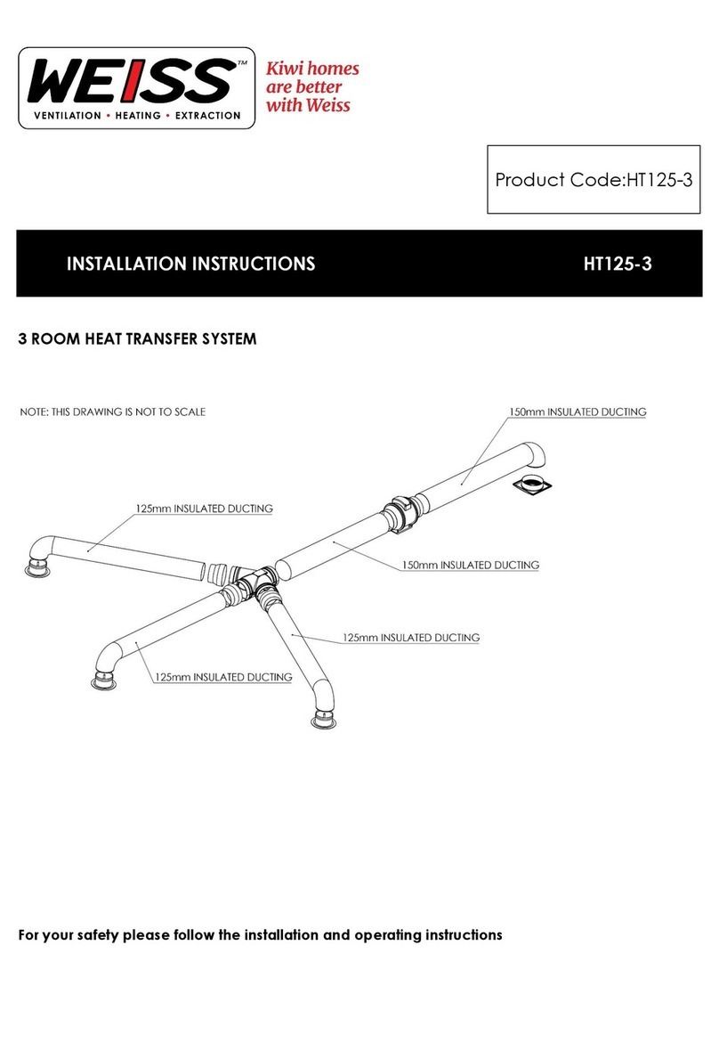 WEISS HT125-3 installation instructions