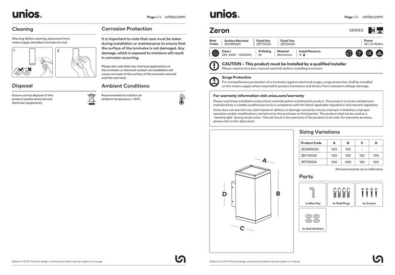 unios Zeron Series User manual
