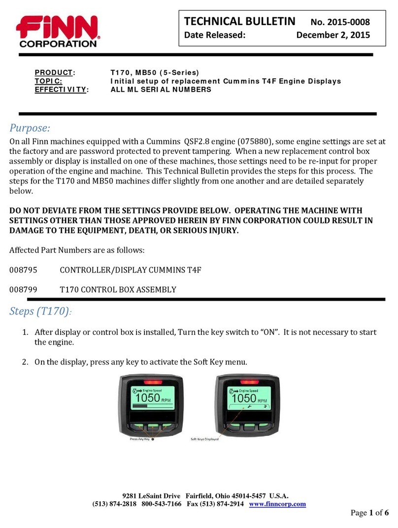 Finn 5 Series Technical bulletin