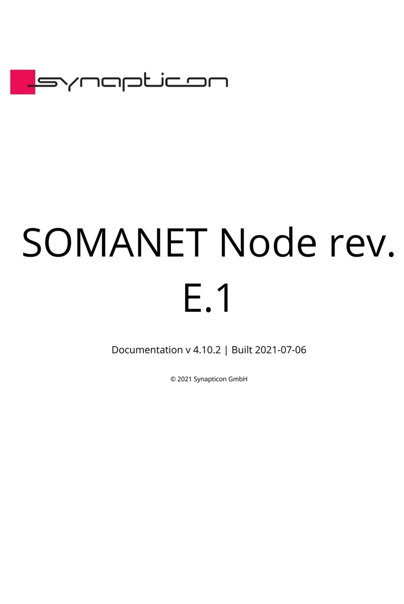 SYNAPTICON SOMANET Node 400 Hardware manual