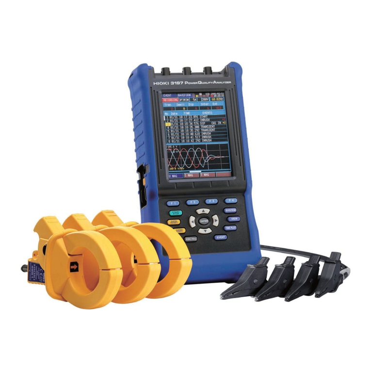 Hioki 3197 User manual