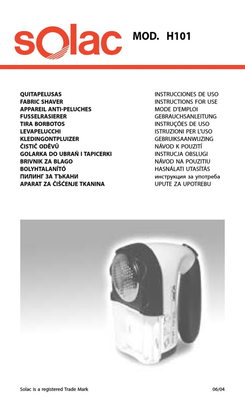 SOLAC H101 User manual