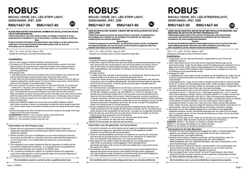 Robus RMU1467-30 Installation