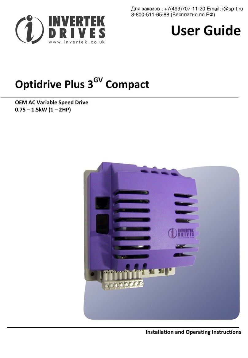 Invertek Drives Optidrive Plus 3GV Compact user guide