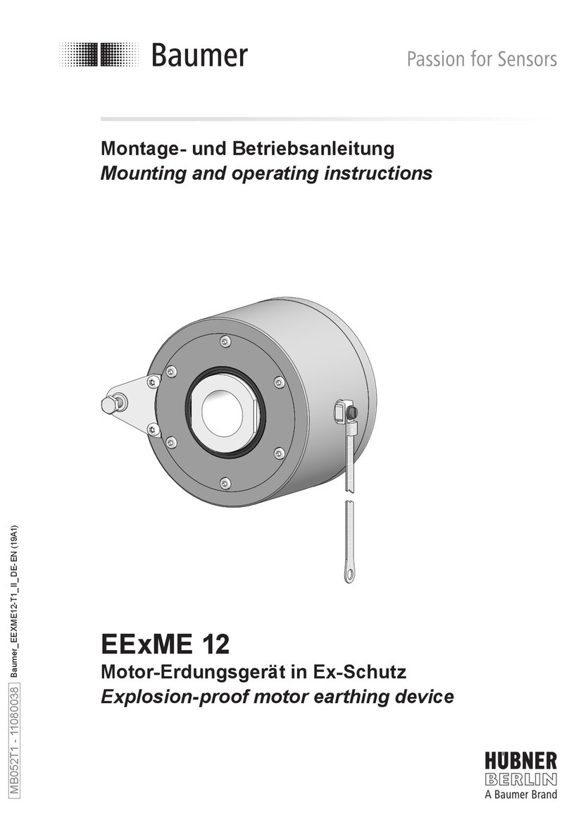 Baumer HUBNER EExME 12 Mounting and operating instructions
