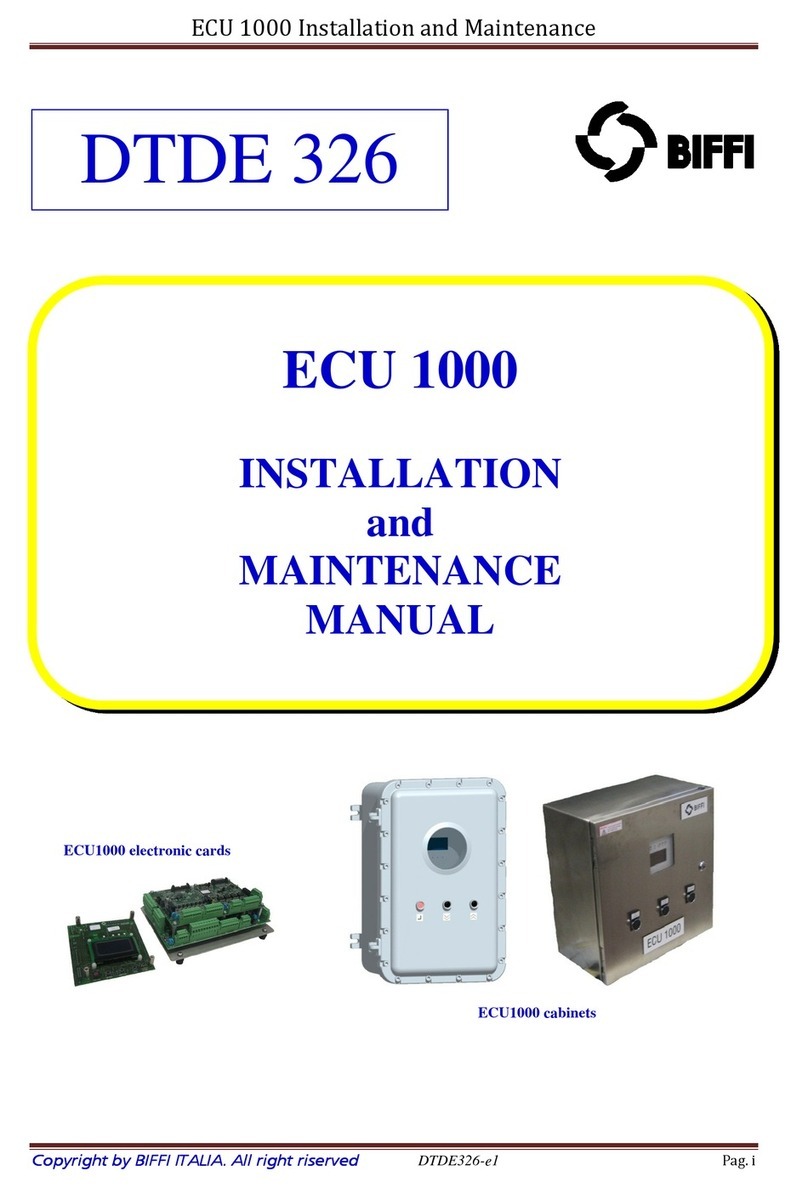 BIFFI ECU 1000 Manual BIFFI ECU 1000 Manual