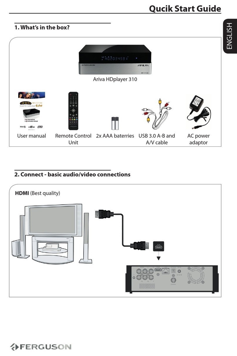 Ferguson Ariva HDplayer 310 Qucik Start Guide