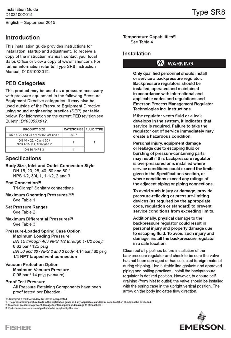 Emerson FISHER SR8 User manual