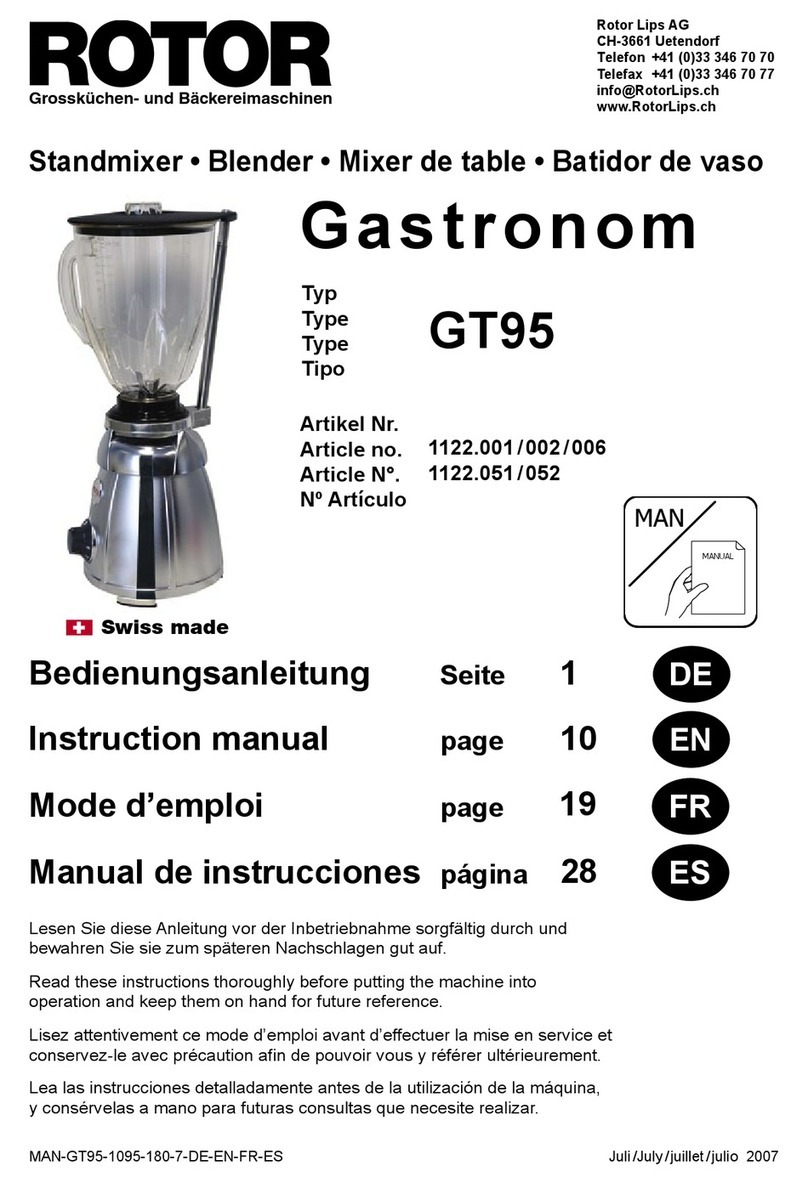 ROTOR Gastronom GT95 instruction manual