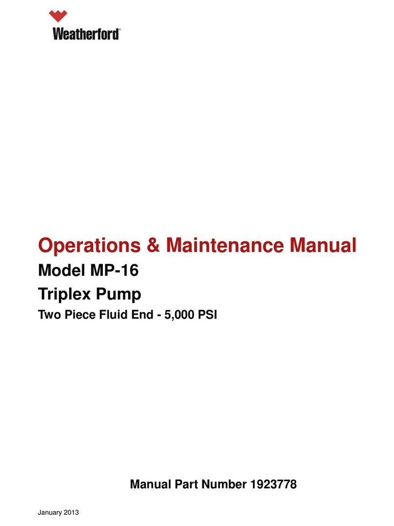 Weatherford MP-16 Operation & maintenance manual