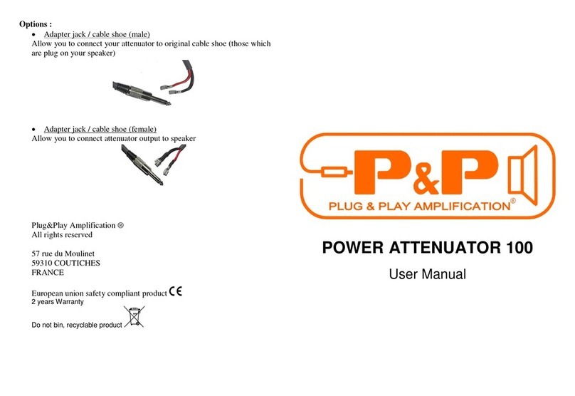 P&P POWER ATTENUATOR 100 User manual