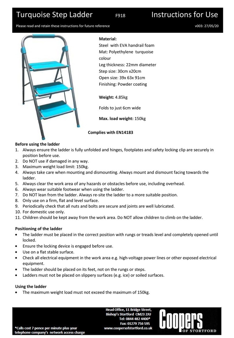 Coopers of Stortford F918 User manual