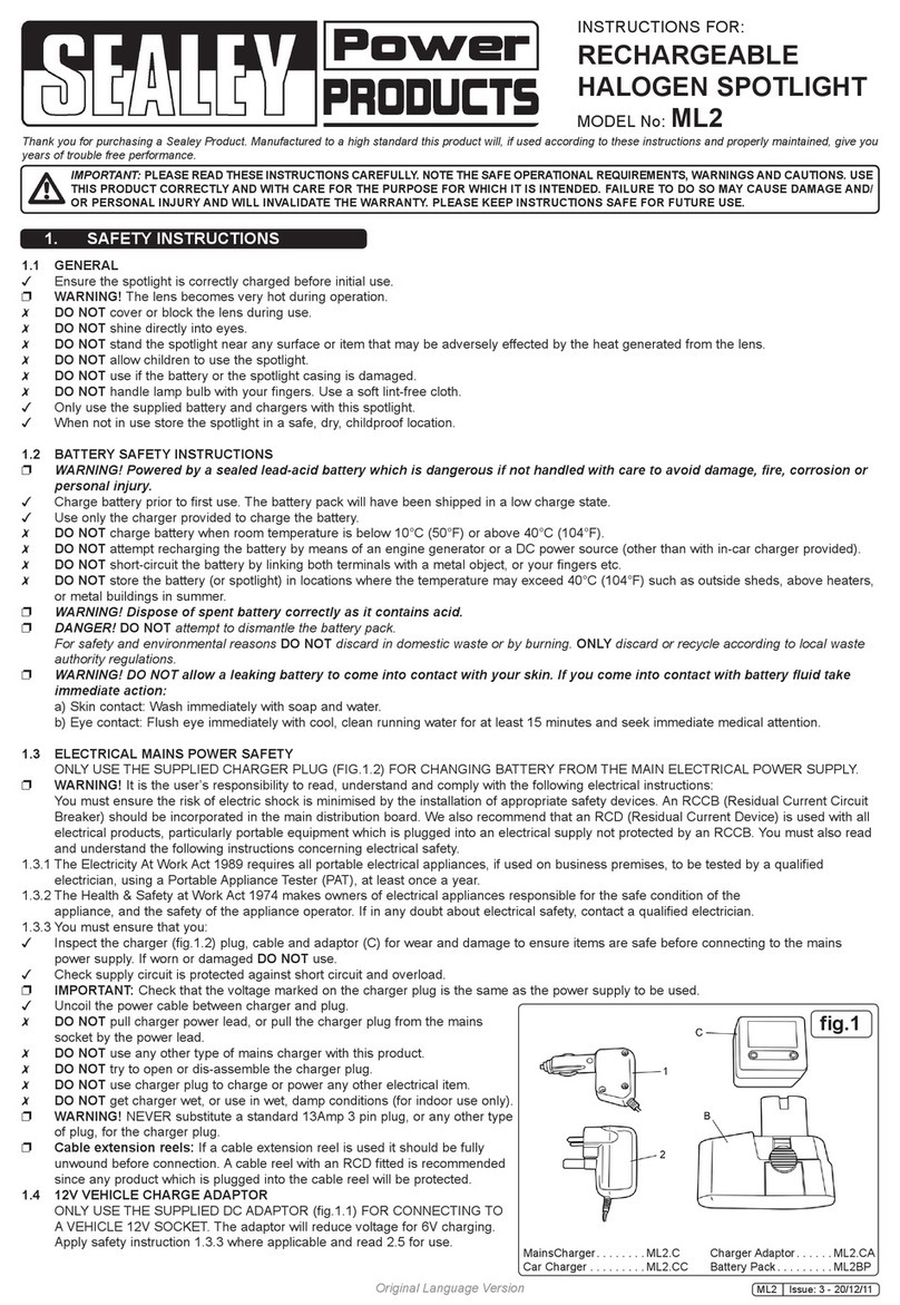 Sealey ML2 User manual Sealey ML2 User manual