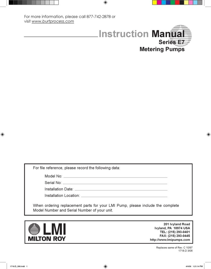 LMI Milton Roy E7 Series User manual LMI Milton Roy E7 Series User manual