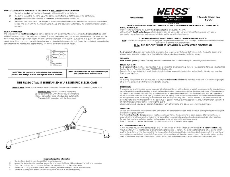 WEISS FV662 instructions