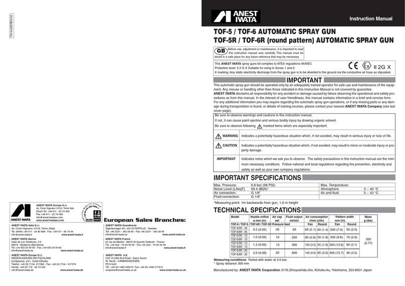 Anest Iwata TOF-5 User manual