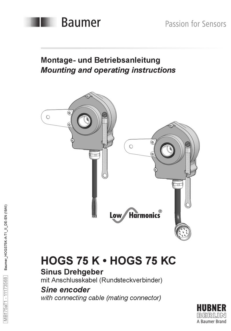 Baumer HUBNER BERLIN Low Harmonics HOGS 75 Mounting and operating instructions