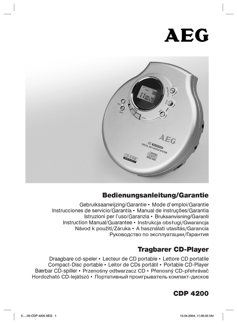 AEG CDP 4200 Instruction manual & guarantee