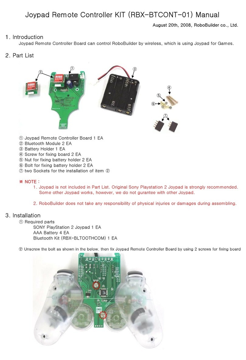 RoboBuilder RBX-BTCONT-01 User manual