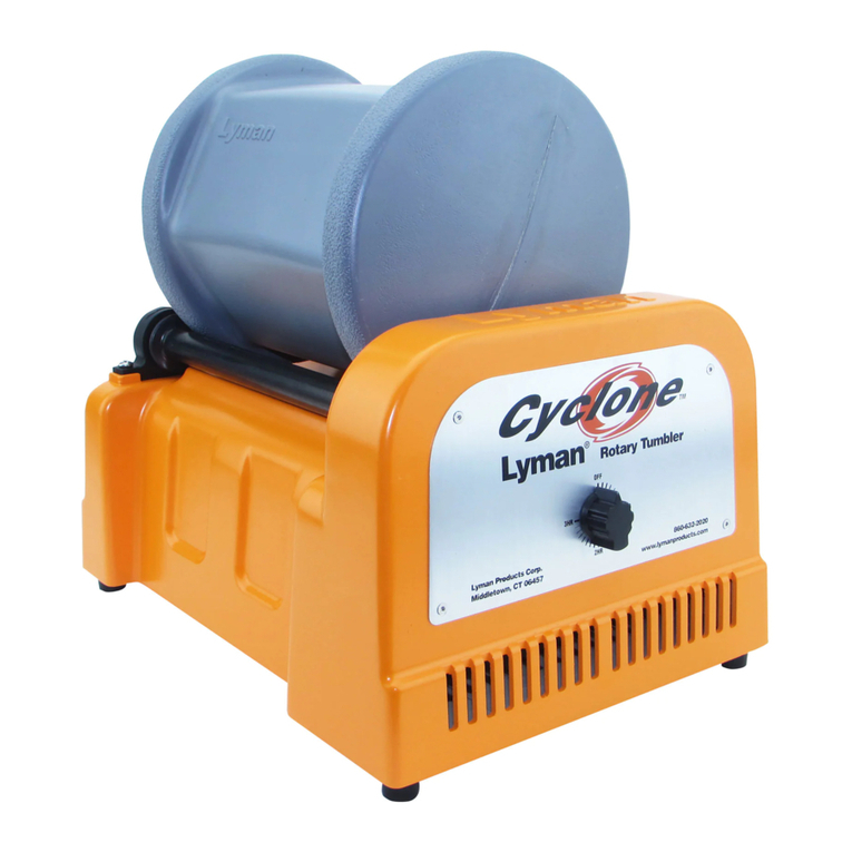 Lyman CYCLONE ROTARY TUMBLER Instruction guide Lyman CYCLONE ROTARY TUMBLER Instruction guide