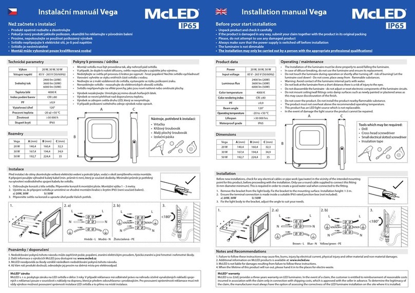 McLED Vega installation manual