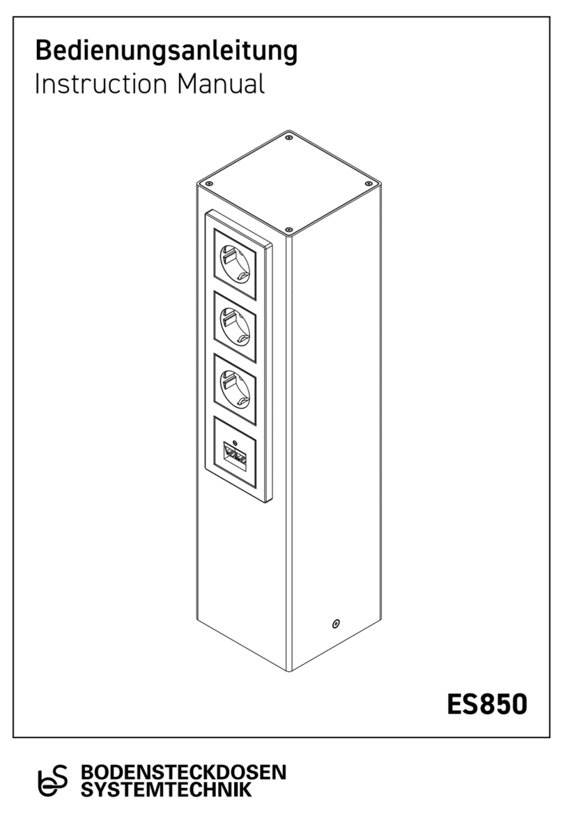 BS Bodensteckdosen Systemtechnik ES850 instruction manual