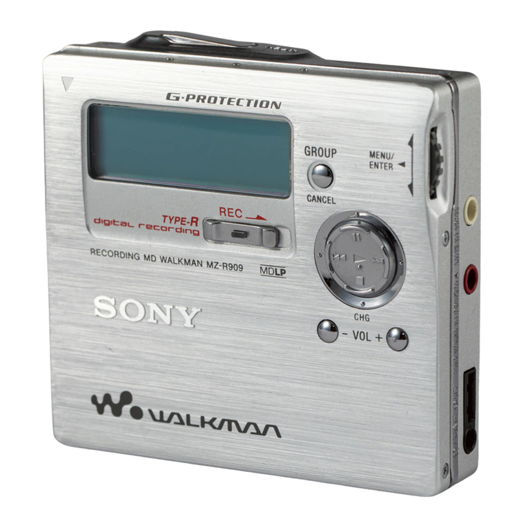 Sony Walkman MZ-R909 User manual Sony Walkman MZ-R909 User manual