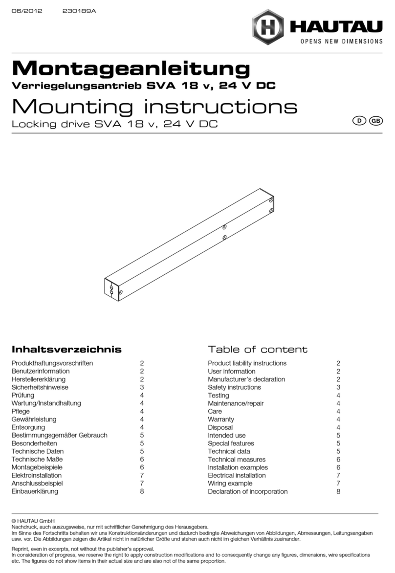 HAUTAU SVA 18 v Mounting instructions