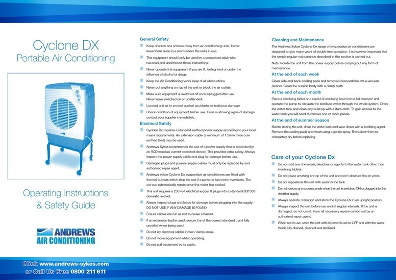 andrews Cyclone DX Product information sheet