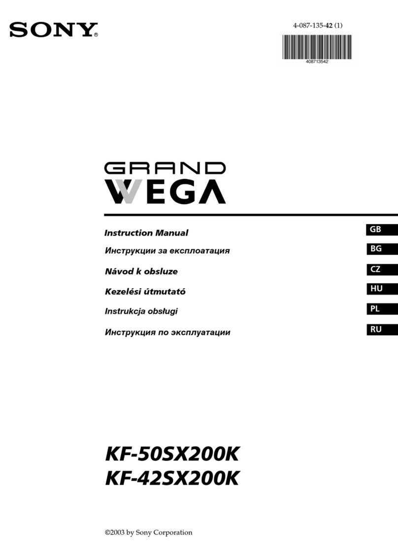 Sony GRAND WEGA KF-50SX200K User manual