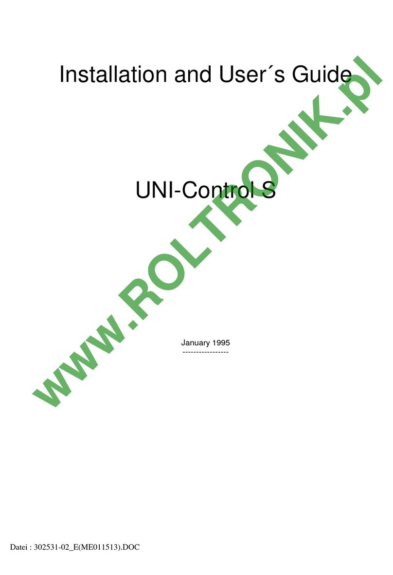 Müller-Elektronik UNI-Control S User manual