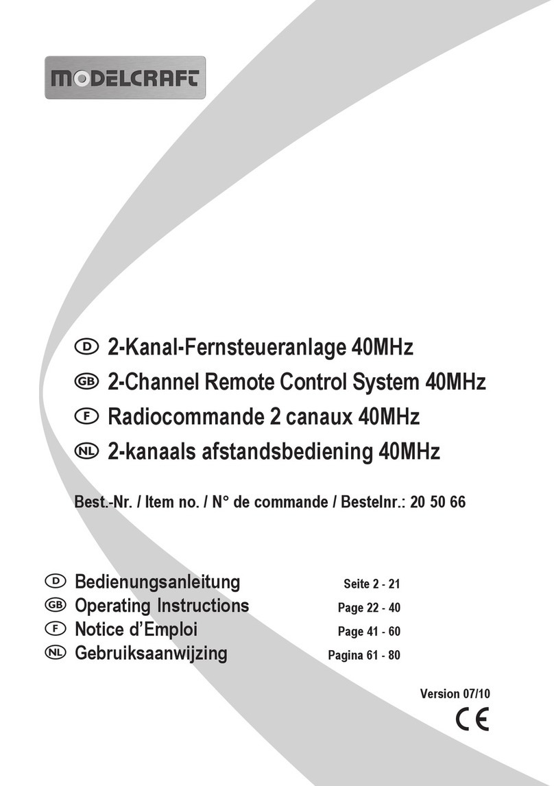 ModelCraft 20 50 66 operating instructions